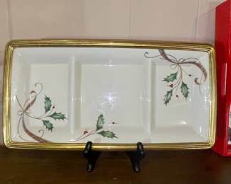 Lenox Holiday Nouveau Gold Rectangular Serving Tray
