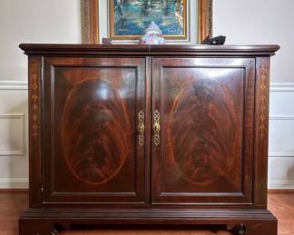 Mahogany Inlaid Sideboard Cabinet