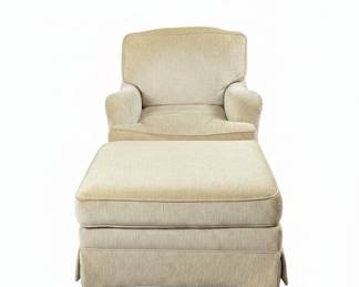 Henredon Custom Folio Collection Armchair and Ottoman