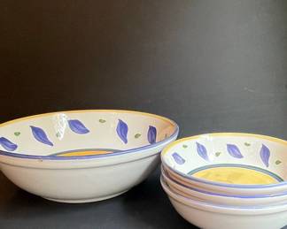 Williams Sonoma Tournesol Portugal Ceramic Serving Bowls
