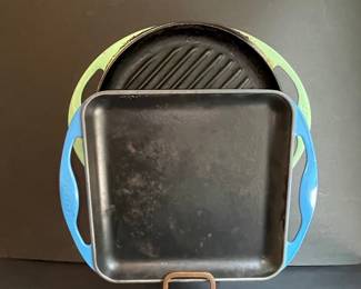 Le Creuset Cast Iron Grill Pan and Square Gratin Dish