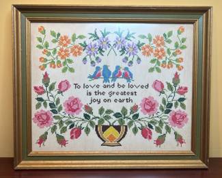 Vintage Cross-Stitch Sampler