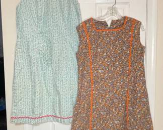 Vintage Floral Rick Rack Trim Dresses