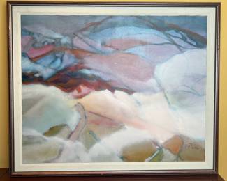 Abstract Landscape Painting, Signed 1990