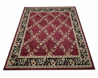 Red Floral Area Rug