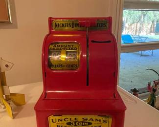 Uncle Sam's 3 Coin Register Bank