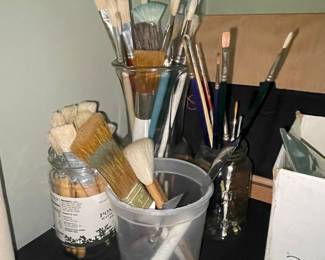 Assorted Artist Paint Brushes