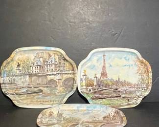 Elite Trays Paris Scenes Metal Trays