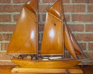 Wooden Model Schooner