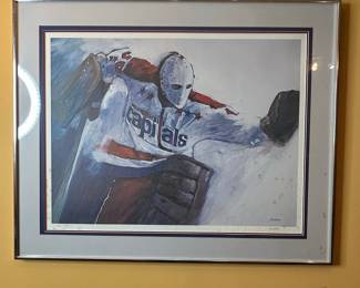 Washington Capitals Goalie Art Print by Needham