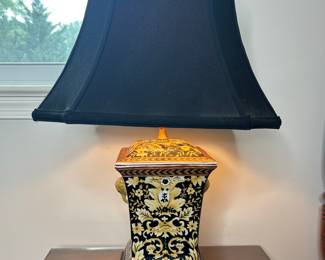 Chinoiserie Porcelain Ginger Jar Table Lamp