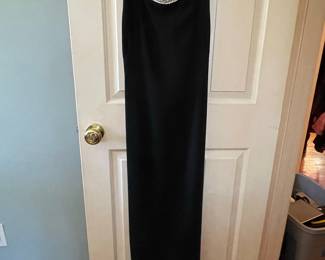 Evenings by Raul Blanco Black Beaded Maxi Dress