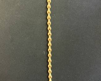 14k Yellow Gold Oval Link Bracelet