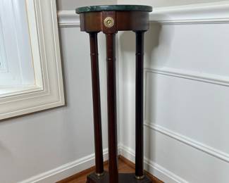 Vtg Regency Style Marble Top Pedestal Stand