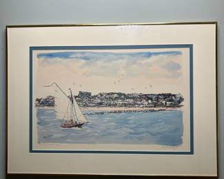 Lthograph "A View of Hyannis Port" by Robert Kennedy