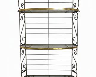 Vintage French Style Wrought Iron Baker's Rack