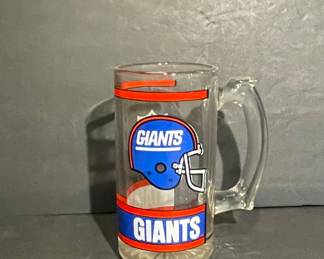 Vintage New York Giants Glass Beer Mug