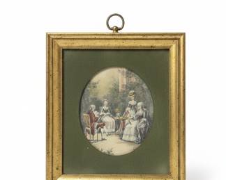 B&S Creations Framed Print - Rococo Garden Scene