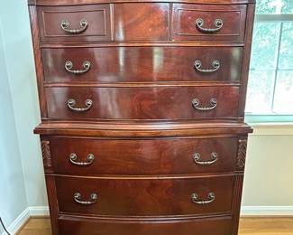 Mahogany Federal Style Highboy Dresser
