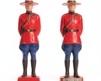Vintage Reliable Plastics Royal Canadian Mounted Police Figurines