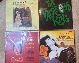 Opera Vinyl Records Collection - Puccini, Bizet, and 'The Vagabond King'