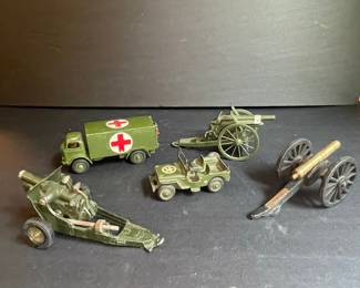 Vintage Britains Ltd, Penn Craft & Dinky Toys Military Vehicles