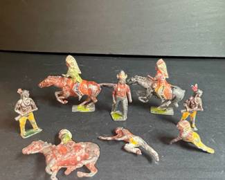 Britains Ltd. Lead American Indian Figures and Horses