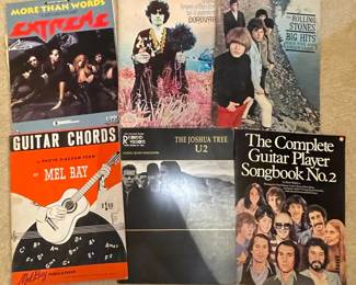 Collection of Music Songbooks and Records