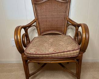 Vintage Pier One Rattan Armchair