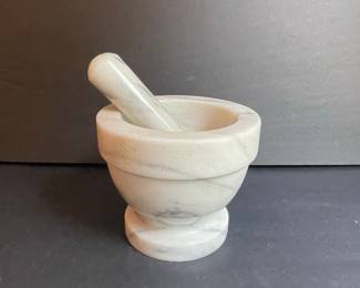 Marble Mortar and Pestle