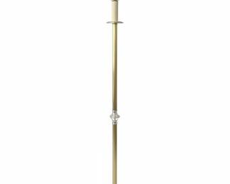 Brass Floor Lamp with Glass Accent