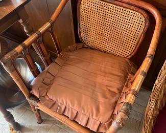 Vintage rattan armchair.