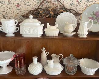 Excellent selection of vintage pottery, china, and glassware.