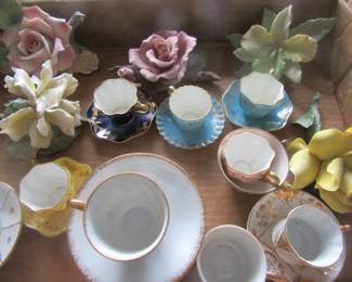 Collectible small cups and saucers