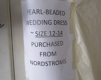 Size 12-14 Norstrom wedding dress pearl beaded