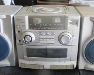 Aiwa boom box, ready for the beach.