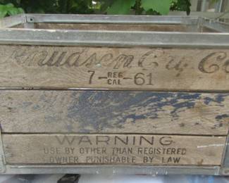 Vintage advertising crate