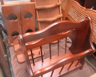 Nice magazine rack and other wooden pcs.