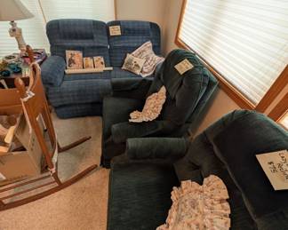 Lazy Boy (2) Chairs, Loveseat