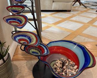 Blown glass fountain