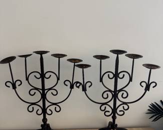 brass candelabras