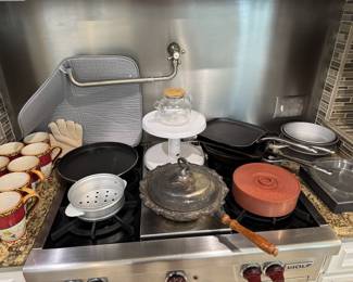 Kitchen ware, silver, glass, etc.