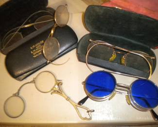 Antique lorgnette and Steampunk glasses