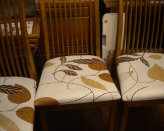 5 matching straight chairs