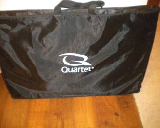 Quartet tri-fold presentation board in case