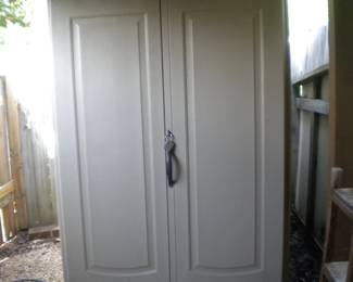 Outdoor storage  needs a little TLC to stabilize it