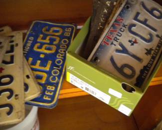 Old license plates