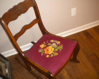 Needlepoint rocker