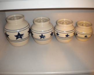 Vintage Marshall pottery canisters