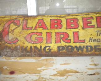 Heavy tin advertising sign  